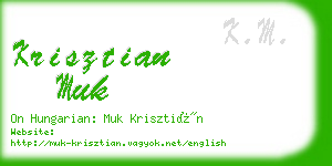 krisztian muk business card